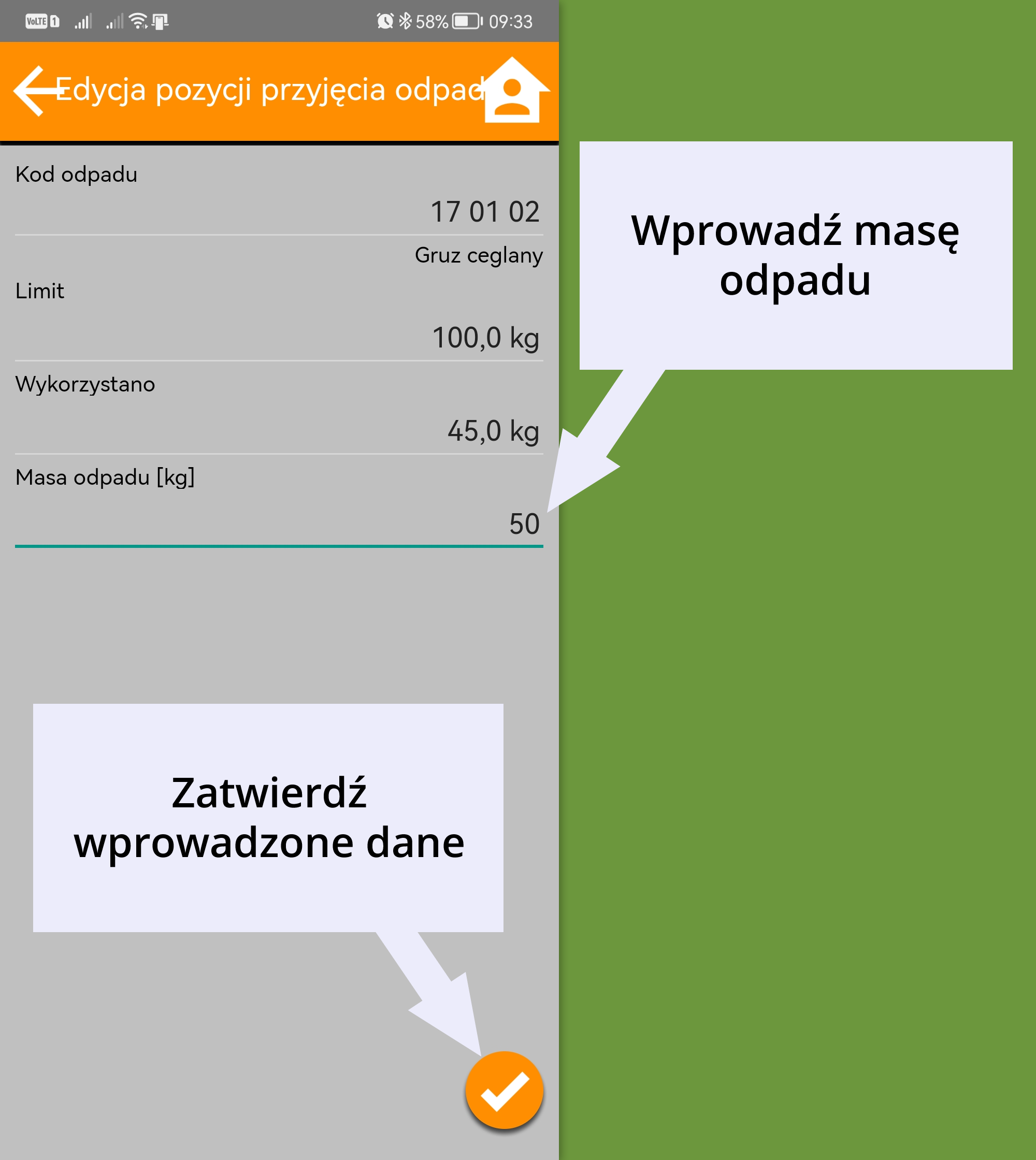 przyjęcie odpadów - wprowadzanie masy.fw